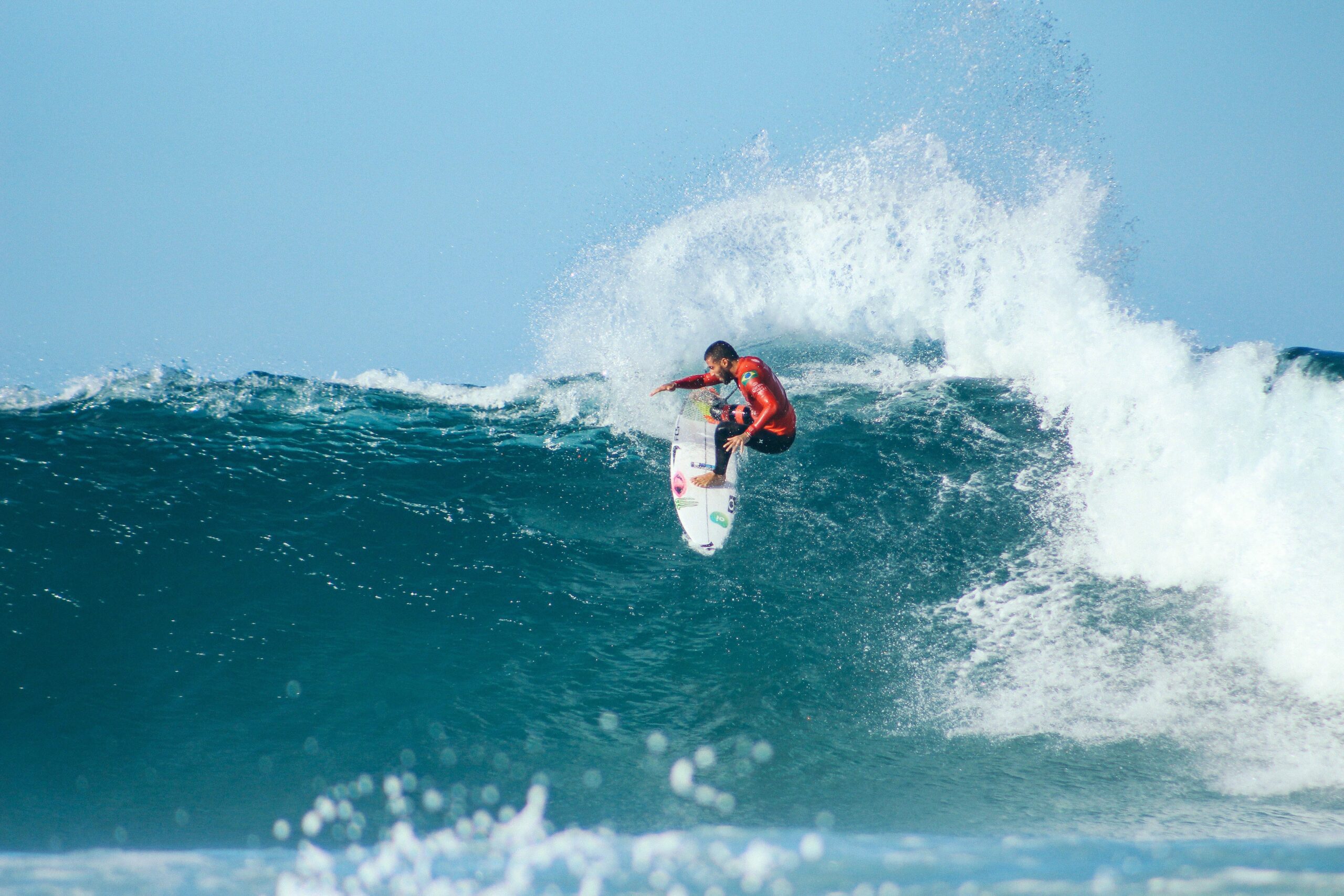 man surfing